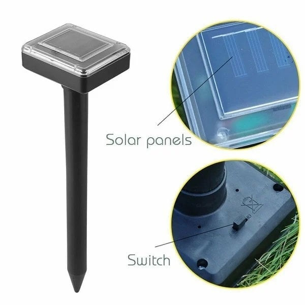 🔥Solar Powered Mole Repellent (Same for snakes/pests/rodents)
