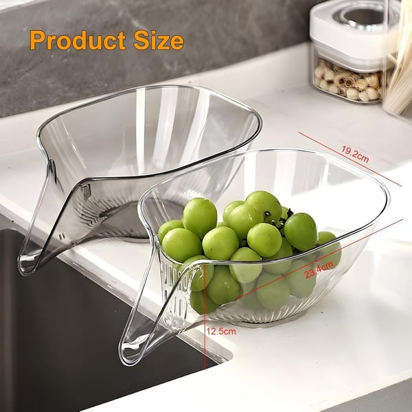 🚿Drain Basket with Jumpstart Sale Spout💧 Accessories Gadgets for Washing Vegetables & Fruits