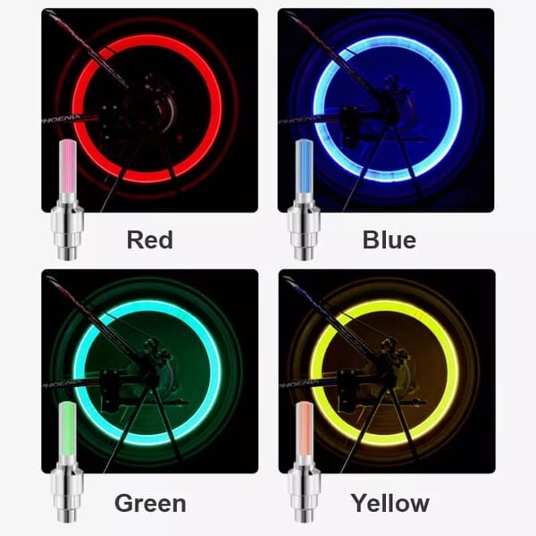 💈🎯LED WHEEL LIGHTS-Perfect Addition to Enhance Visibility on Cars Bikes and Motorcycles at Nighttime