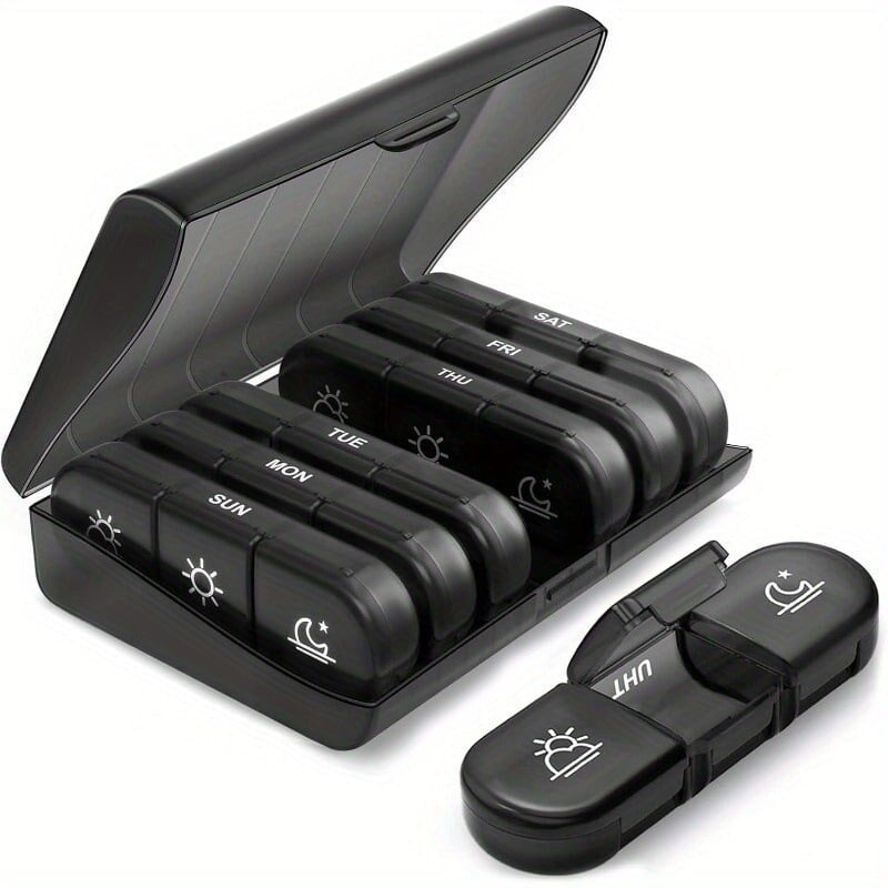 💊 Portable Travel Pill Organizer,7-Day Pill Box