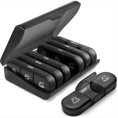 💊 Portable Travel Pill Organizer,7-Day Pill Box