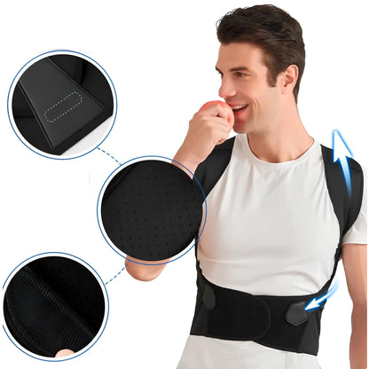 ⏰Limited Sale 50% OFF!!⏰Adjustable Back Posture Belt Office Home Gym Unisex