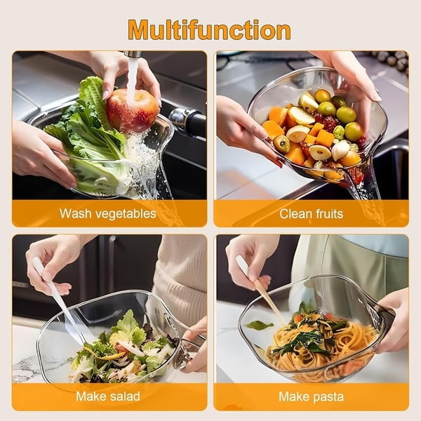 🚿Drain Basket with Jumpstart Sale Spout💧 Accessories Gadgets for Washing Vegetables & Fruits