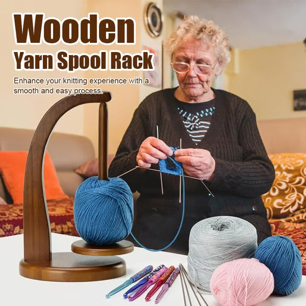 💥 Hot Sale 🌟 Wooden Yarn Spool Rack