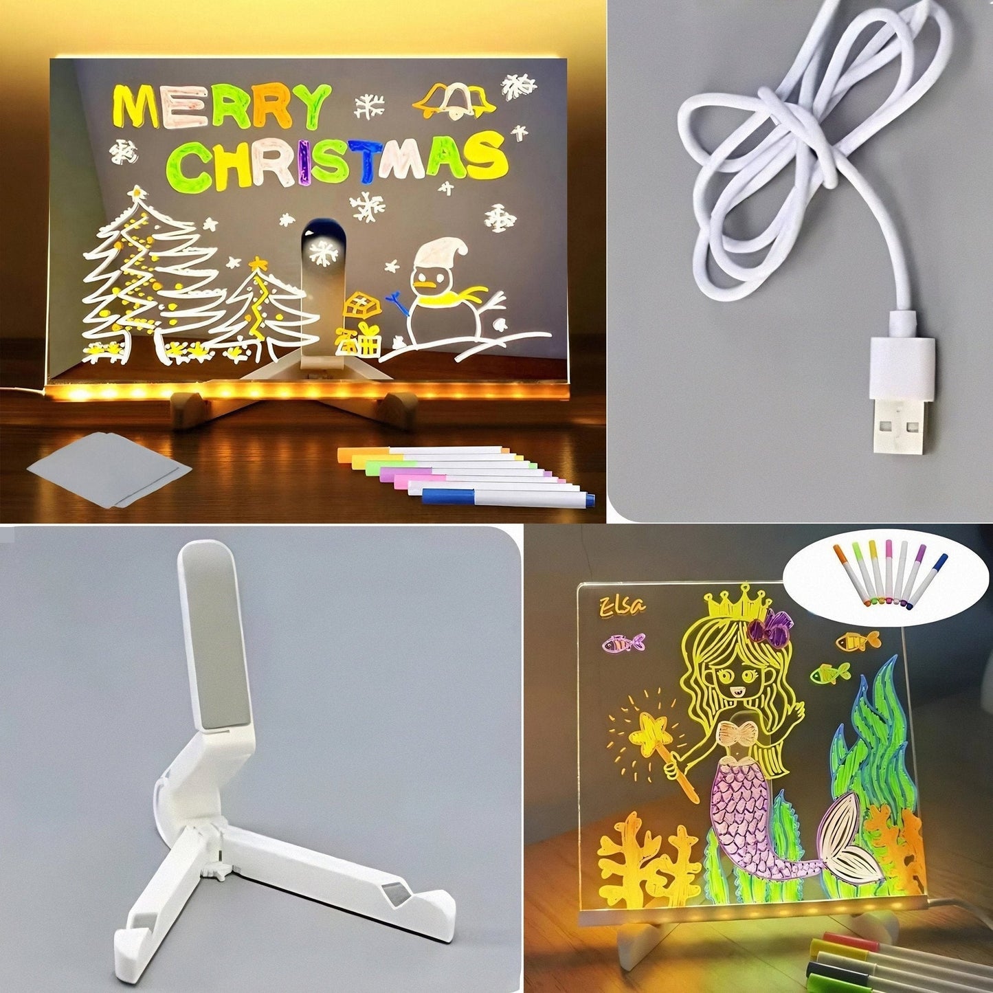 ⏰Limited Sale 50% OFF!!🎄50K+ SOLD! 🎁The perfect gift for them🎁LED Note Board with Colors🎨