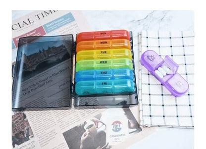 💊 Portable Travel Pill Organizer,7-Day Pill Box