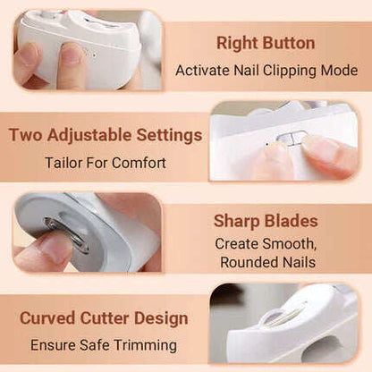 🎁 Perfect for All Ages 👵👶 3-in-1 Automatic Electric Nail Clipper with Polishing