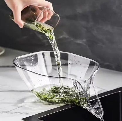 🚿Drain Basket with Jumpstart Sale Spout💧 Accessories Gadgets for Washing Vegetables & Fruits