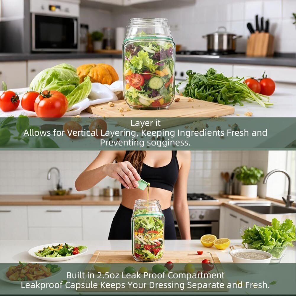 🥗Side-Opening Salad and Vegetable Storage Container