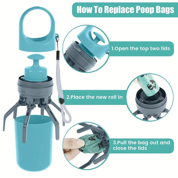 🐾Portable Poop Scooper with Bags