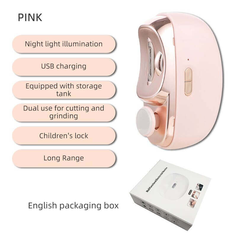 🎁 Perfect for All Ages 👵👶 3-in-1 Automatic Electric Nail Clipper with Polishing
