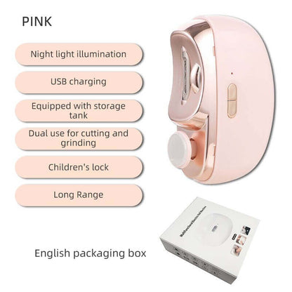 🎁 Perfect for All Ages 👵👶 3-in-1 Automatic Electric Nail Clipper with Polishing