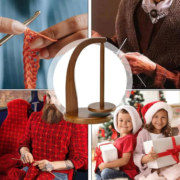 💥 Hot Sale 🌟 Wooden Yarn Spool Rack