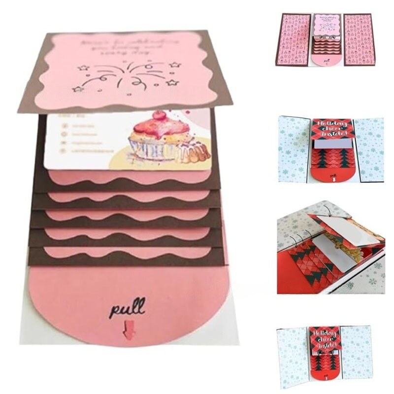 🎅✨Handmade Waterfall Christmas Gift Card Booklet