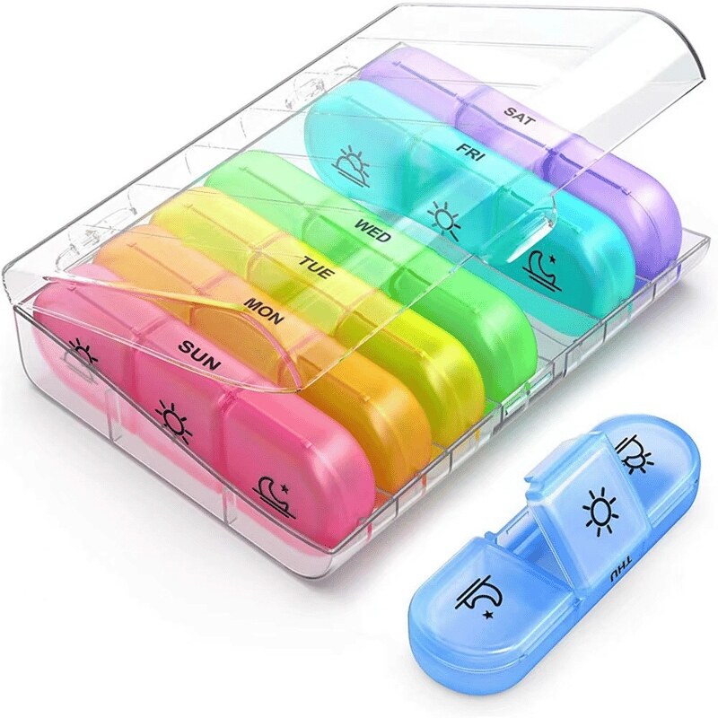 💊 Portable Travel Pill Organizer,7-Day Pill Box