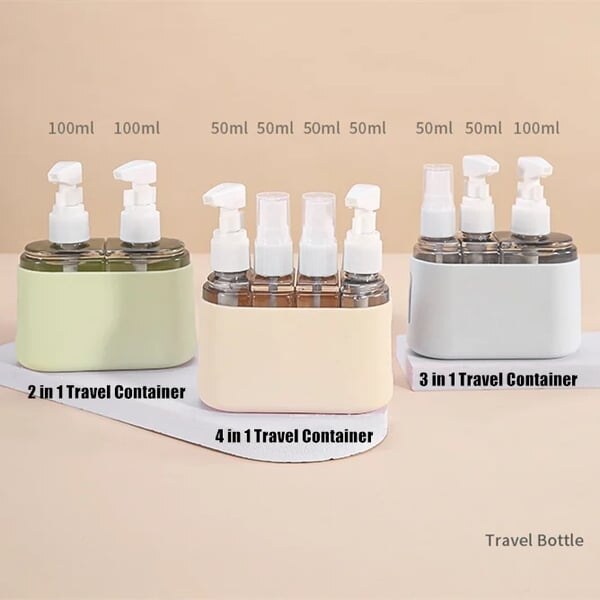 🎁 Mini Shampoo Dispenser Portable Travel Bottle Set