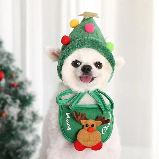 🎄Adorable Christmas Tree Pom-Pom Hat🎅