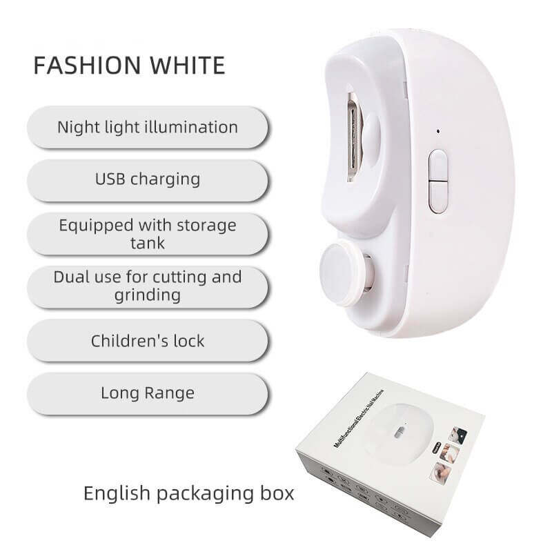 🎁 Perfect for All Ages 👵👶 3-in-1 Automatic Electric Nail Clipper with Polishing