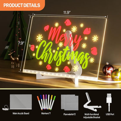 ⏰Limited Sale 50% OFF!!🎄50K+ SOLD! 🎁The perfect gift for them🎁LED Note Board with Colors🎨
