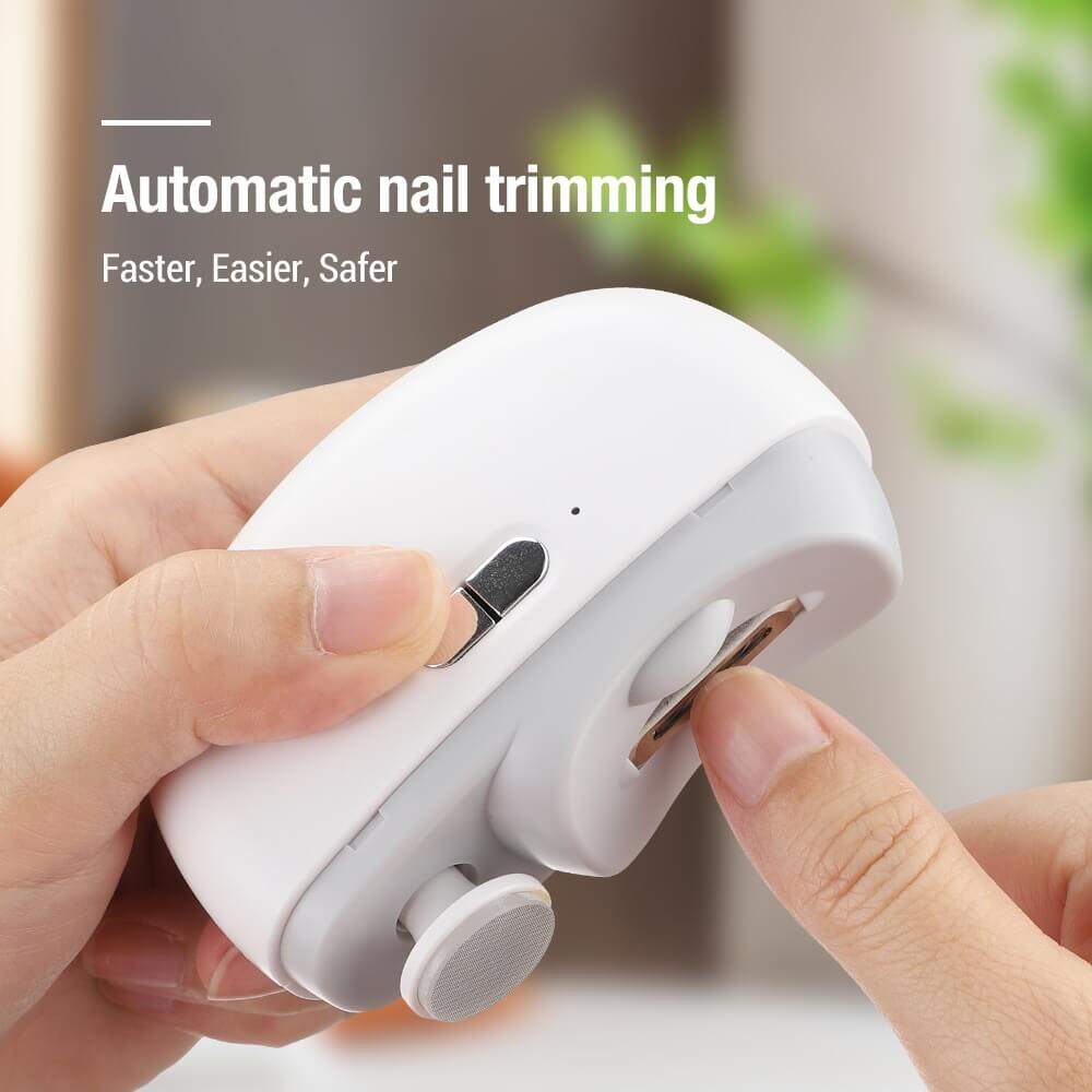 🎁 Perfect for All Ages 👵👶 3-in-1 Automatic Electric Nail Clipper with Polishing