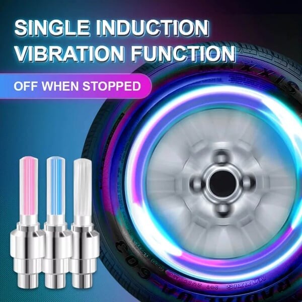 💈🎯LED WHEEL LIGHTS-Perfect Addition to Enhance Visibility on Cars Bikes and Motorcycles at Nighttime