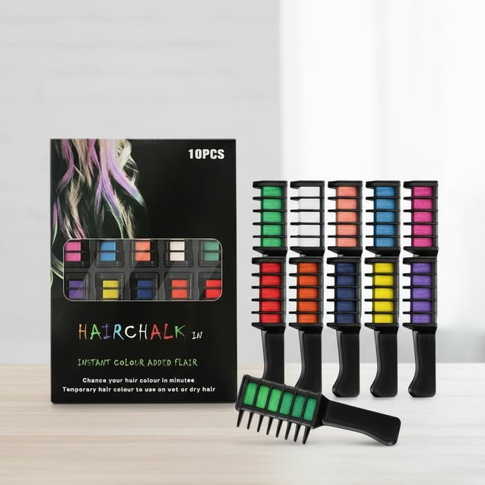 🎨 Festive Fun Hair Chalk Combs