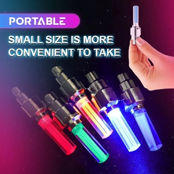 💈🎯LED WHEEL LIGHTS-Perfect Addition to Enhance Visibility on Cars Bikes and Motorcycles at Nighttime