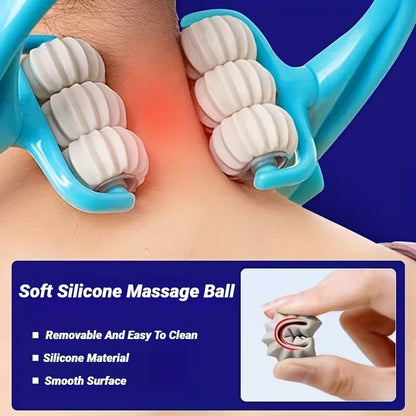 🥰Multifunctional Manual Six-wheel Neck Massager Massage Relieve Roller Massage Tool