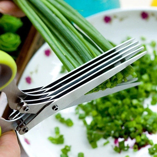 🔥5 Blade Kitchen Salad Scissors