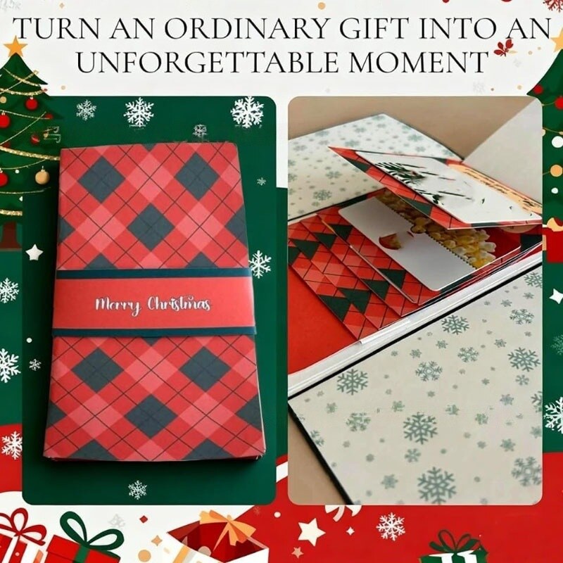 🎅✨Handmade Waterfall Christmas Gift Card Booklet