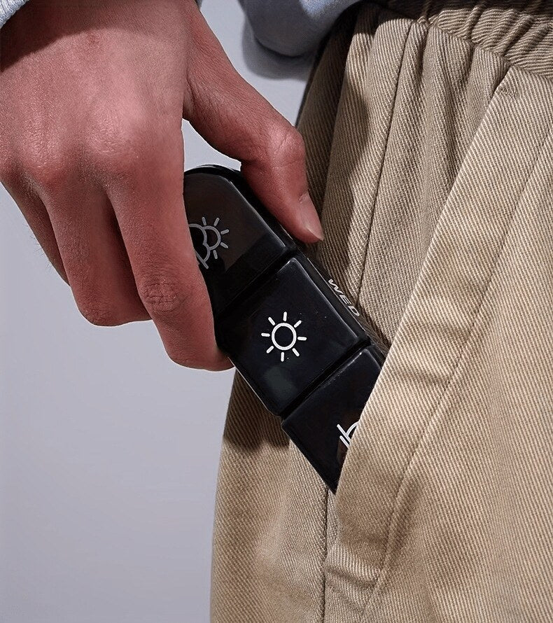 💊 Portable Travel Pill Organizer,7-Day Pill Box
