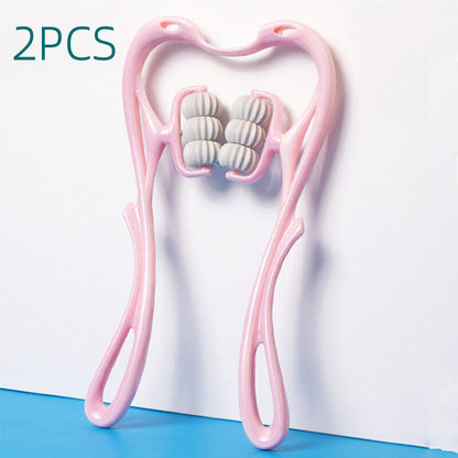 🥰Multifunctional Manual Six-wheel Neck Massager Massage Relieve Roller Massage Tool