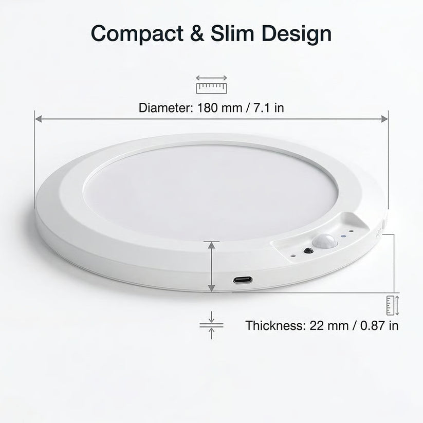 💡 Rechargeable Motion Sensor Ceiling Light with Remote