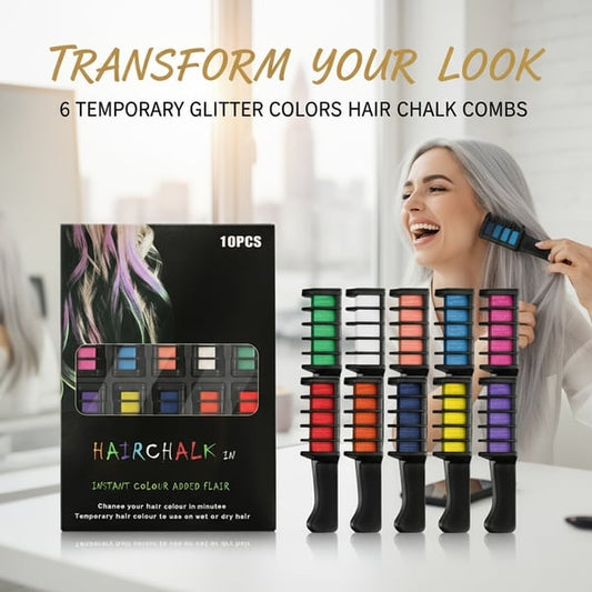 🎨 Festive Fun Hair Chalk Combs