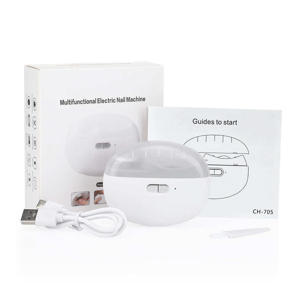 🎁 Perfect for All Ages 👵👶 3-in-1 Automatic Electric Nail Clipper with Polishing