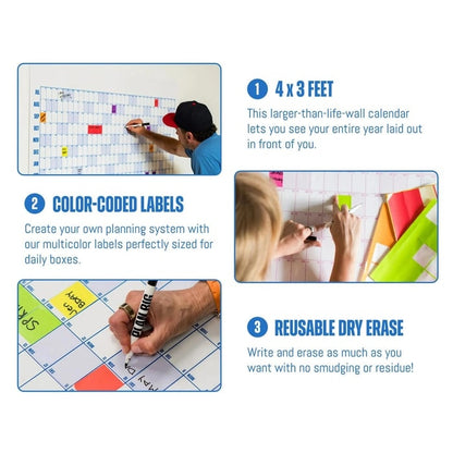 📅 Year-Round Wall Calendar – 2026 Dry Erase