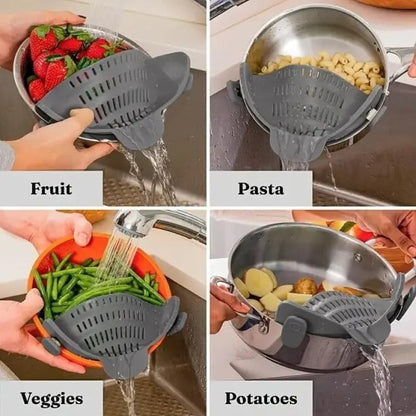 🏠 The Must-Have Kitchen Gadget🍝Silicone Pot Strainer