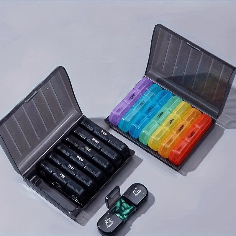 💊 Portable Travel Pill Organizer,7-Day Pill Box