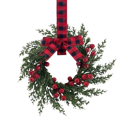 🎄Early Christmas Sale🔥Christmas Mini Cabinet Wreath with Ribbon Bows