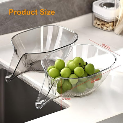 🚿Drain Basket with Jumpstart Sale Spout💧 Accessories Gadgets for Washing Vegetables & Fruits