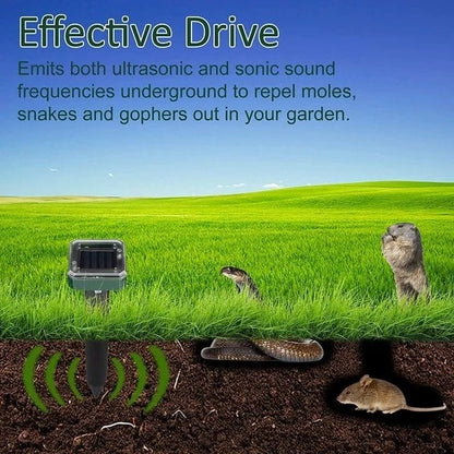 🔥Solar Powered Mole Repellent (Same for snakes/pests/rodents)