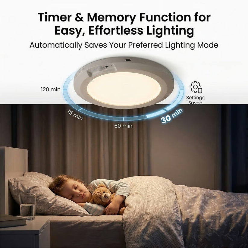 💡 Rechargeable Motion Sensor Ceiling Light with Remote