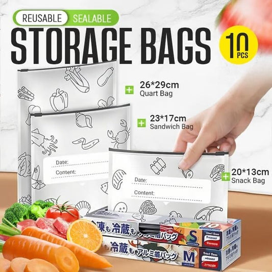 💫 65K+ SOLD! 🛍️ Reusable Aluminum Foil Storage Bags – Durable, Leakproof & Reusable for Everyday Use 🌿