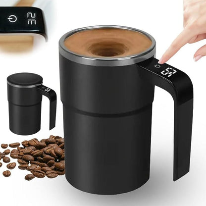 🔥Electric coffee mug with a built-in LCD thermometer, perfect for brewing coffee, milk, cocoa, etc.