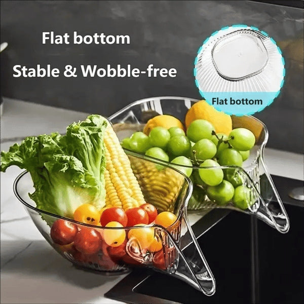 🚿Drain Basket with Jumpstart Sale Spout💧 Accessories Gadgets for Washing Vegetables & Fruits