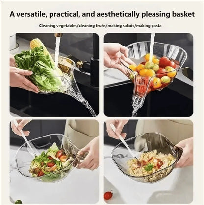 🚿Drain Basket with Jumpstart Sale Spout💧 Accessories Gadgets for Washing Vegetables & Fruits