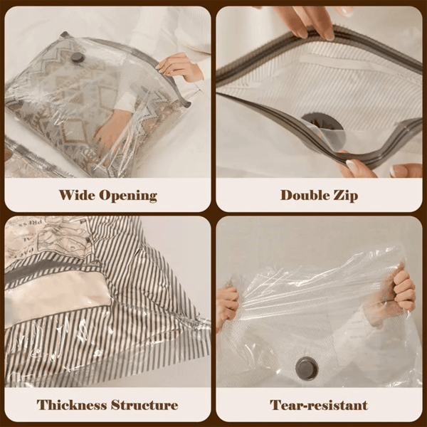 🏆⚡ 50K+ SOLD! Cordless Travel Vacuum Storage Compression Bag